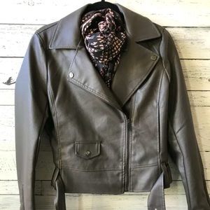 Brand new! Dynamite Leather Jacket • Gray in Size M